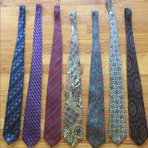 Lot of 7 Men’s Neckties- B. Blass, G. Beene, More